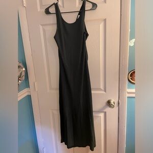 Chic Black Open Back Sweater Dress